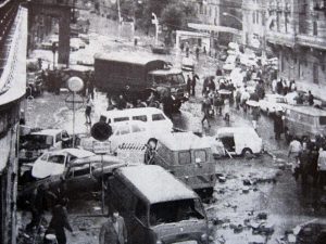 Una storica immagine dell'alluvione del Novembre 1970 che travolse Genova, mietendo morti e danni incalcolabili 