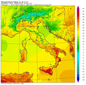 caldo italia domani temperature