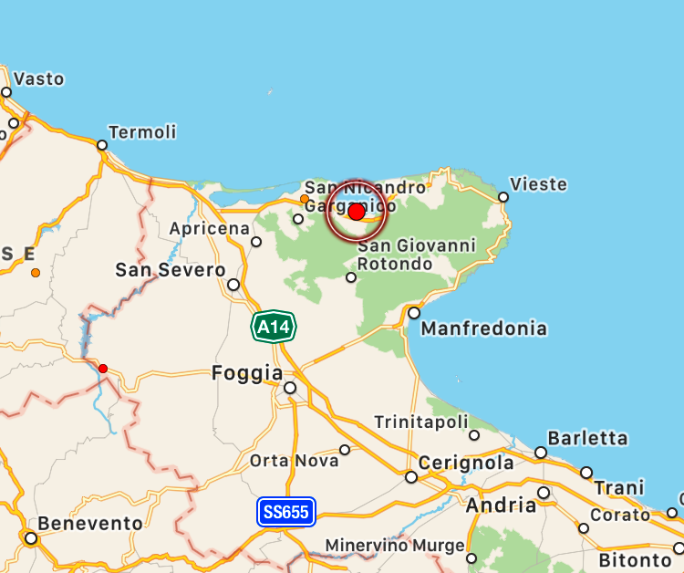 Terremoto Gargano, risentimento diffuso del 4° grado da Termoli a ... - Meteo Web