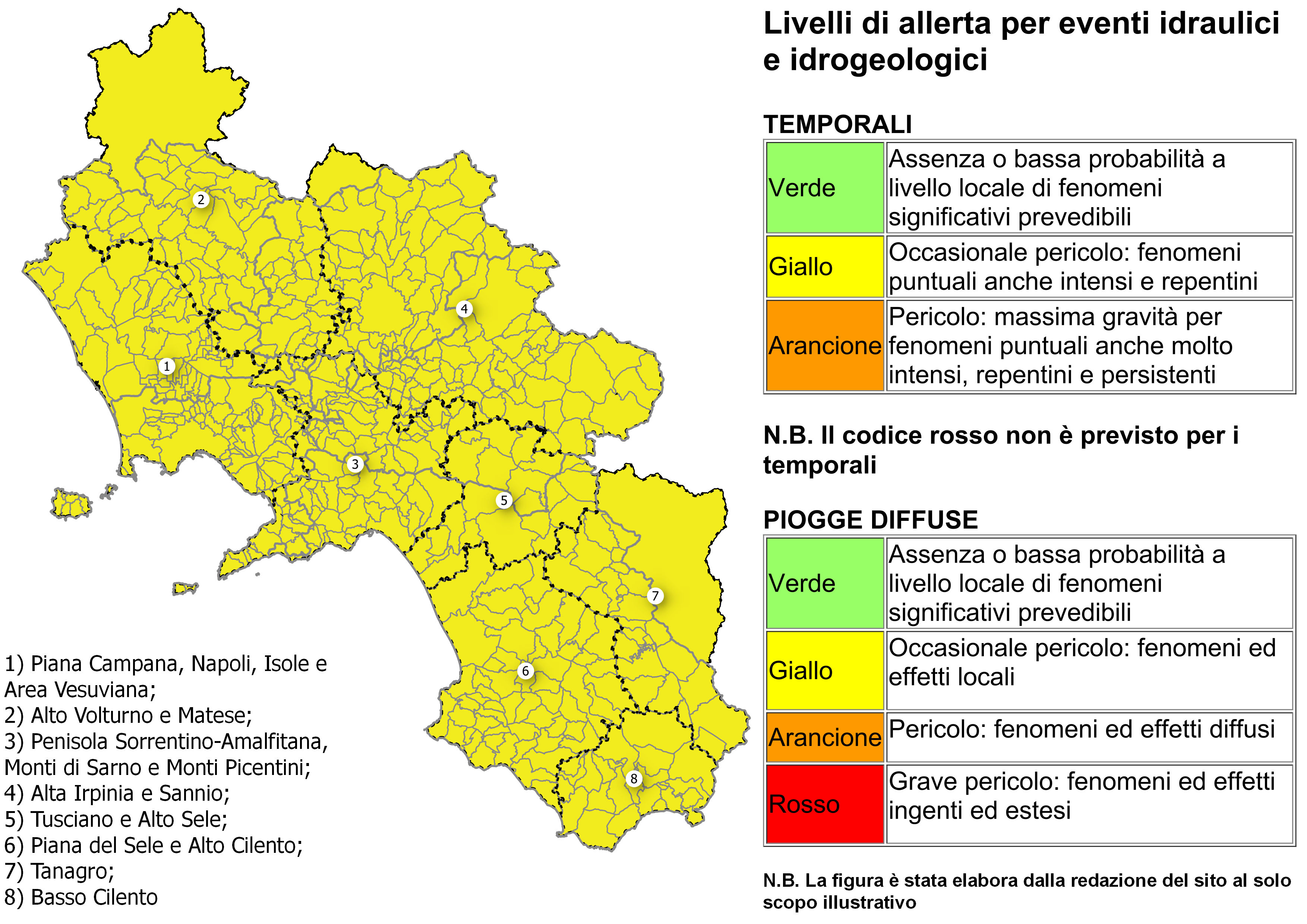 Allerta Meteo Campania criticità 