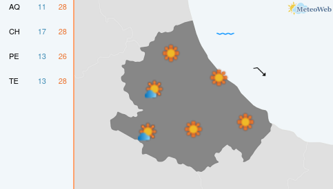 Previsioni Meteo Sabato 13 Giugno