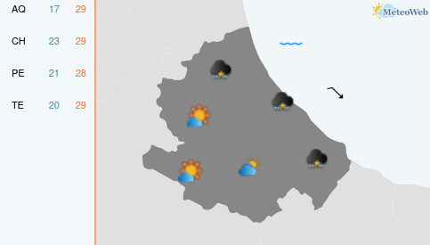 Previsioni Meteo Martedì 18 Agosto