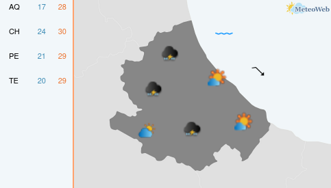 Previsioni Meteo Giovedì 10 Settembre