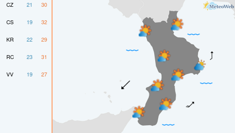 Previsioni Meteo Lunedì 15 Giugno