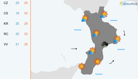 Previsioni Meteo Martedì 7 Luglio