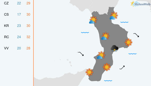 Previsioni Meteo Lunedì 6 Luglio