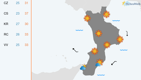 Previsioni Meteo Mercoledì 29 Luglio