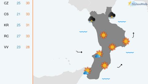 Previsioni Meteo Lunedì 17 Agosto