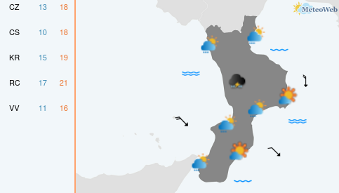 Previsioni Meteo Domenica 25 Ottobre
