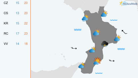 Previsioni Meteo Sabato 24 Ottobre