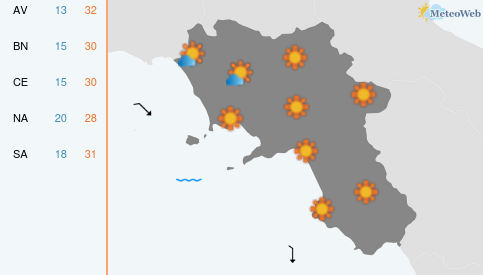 Previsioni Meteo Sabato 13 Giugno