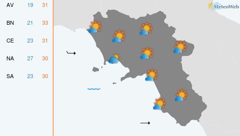 Previsioni Meteo Mercoledì 8 Luglio