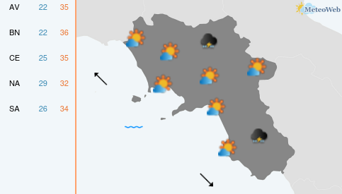 Previsioni Meteo Lunedì 3 Agosto