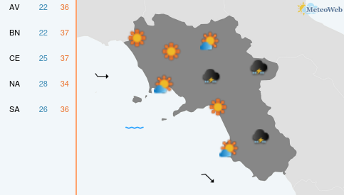 Previsioni Meteo Martedì 4 Agosto