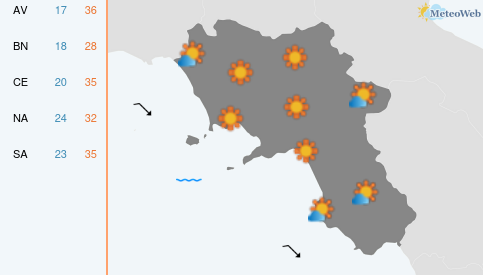 Previsioni Meteo Lunedì 24 Agosto