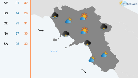 Previsioni Meteo Sabato 22 Agosto