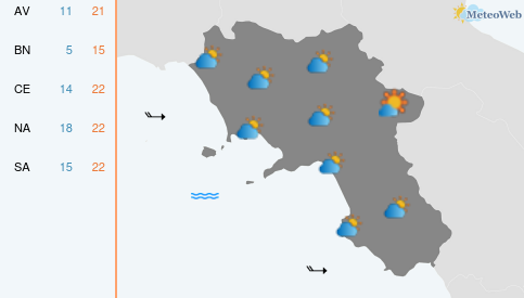 Previsioni Meteo Giovedì 22 Ottobre