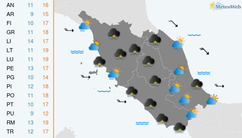 Previsioni  Meteo Sabato 16 Maggio
