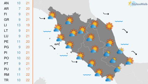 Previsioni Meteo Domenica 17 Maggio