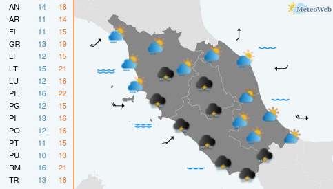 Previsioni Meteo Venerdi 15 Maggio