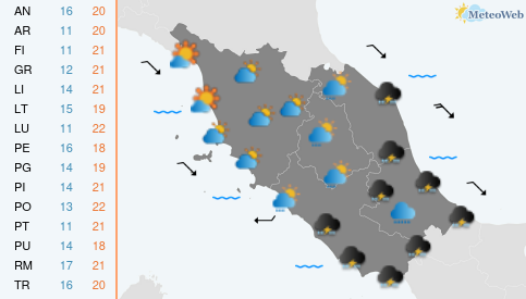 Previsioni Meteo Sabato 10 Ottobre