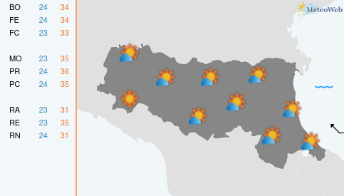 Previsioni Meteo Giovedì 9 Luglio
