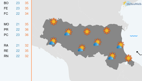 Previsioni Meteo Martedì 7 Luglio