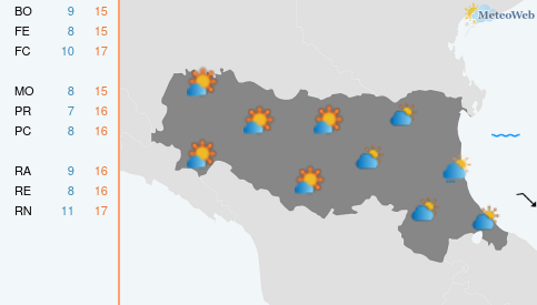 Previsioni Meteo Sabato 24 Ottobre