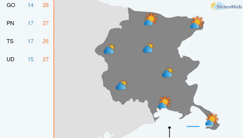 Previsioni Meteo Sabato 13 Giugno