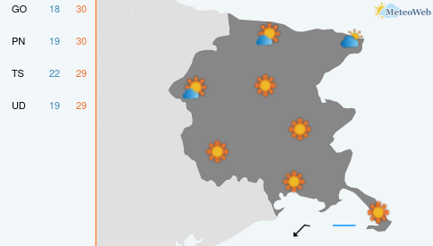 Previsioni Meteo Lunedì 24 Agosto
