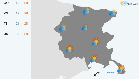 Previsioni Meteo Domenica 23 Agosto