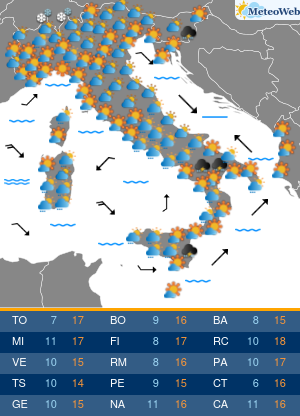 Previsioni Meteo Venerdi 13 Marzo