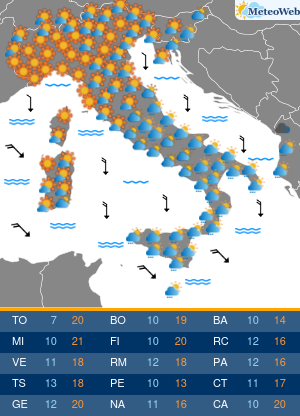 Previsioni Meteo Venerdi 3 Aprile