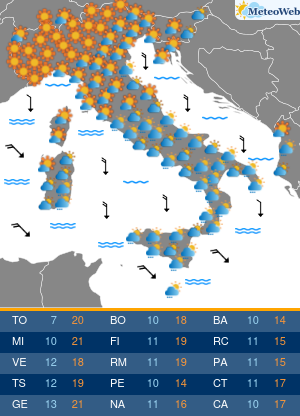 Previsioni Meteo Venerdi 3 Aprile