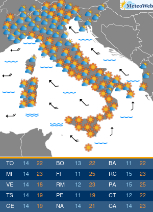 Previsioni Meteo Sabato 11 Aprile