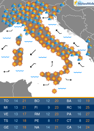 Previsioni Meteo Sabato 11 Aprile