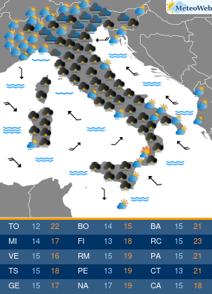Previsioni Meteo Martedi 14 Aprile