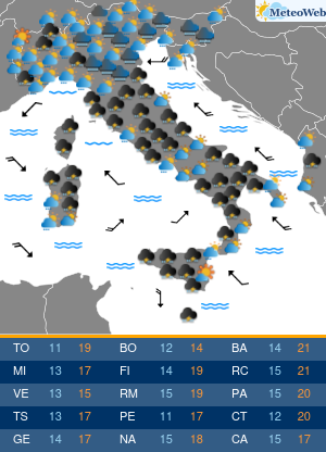 Previsioni Meteo Martedi 14 Aprile