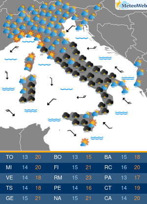 Previsioni Meteo Mercoledi 15 Aprile