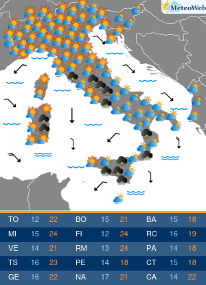 Previsioni Meteo Giovedi 16 Aprile