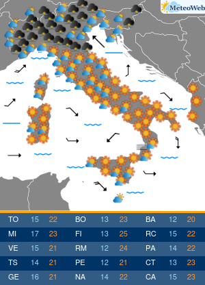 Previsioni Meteo Domenica 19 Aprile
