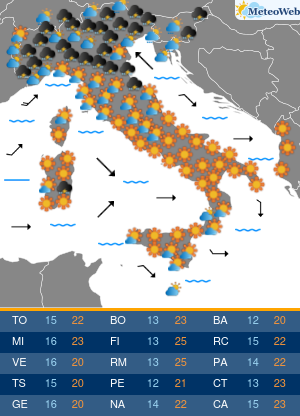 Previsioni Meteo Domenica 19 Aprile
