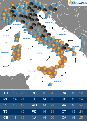 Previsioni Meteo Lunedi 20 Aprile