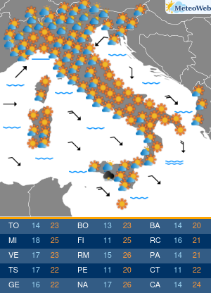 Previsioni Meteo Sabato 18 Aprile