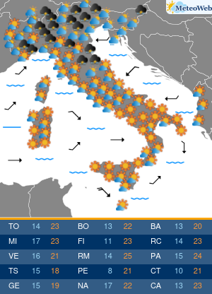 Previsioni Meteo Domenica 19 Aprile