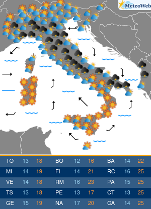 Previsioni Meteo Martedi 21 Aprile