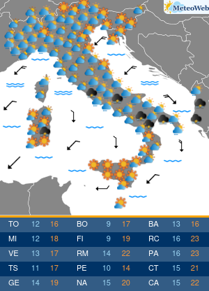 Previsioni Meteo Mercoledi 22 Aprile