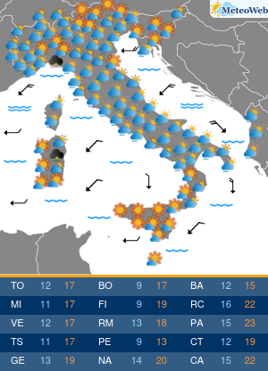 Previsioni Meteo Mercoledi 22 Aprile