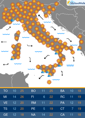 Previsioni Meteo Venerdi 24 Aprile