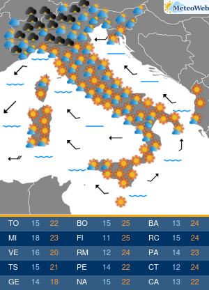 Previsioni Meteo Martedi 28 Aprile